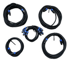 8 4cond. 11 awg Custom Speaker Cables 1-50' , 2-25' , 1-13' , 4-2' SPEAKONS