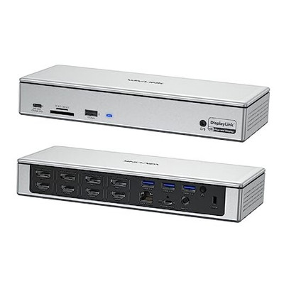  DisplayLink Laptop Docking Station - Quad Monitor 5K/4K @60Hz, 100W Charging  