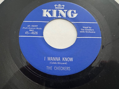 Doo Wop 45 - The Checkers ''I Wanna Know''/''Ghost Of My Baby'' King 4626 Repro NM
