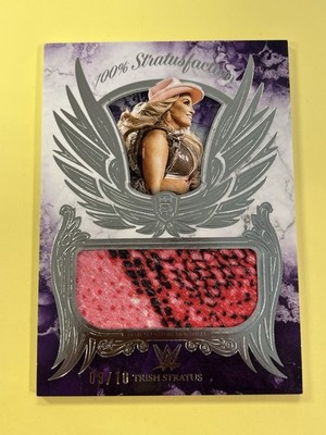 2025 Topps Royalty WWE Trish Stratus 100% Stratusfaction Match Used # 9/10 TSR-5