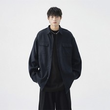 Men's Loose Large Size Casual Work Shirt Jacket