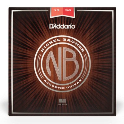 D'Addario NB1356 Nickel Bronze Akustikgitarrensaiten, Medium, 13-56