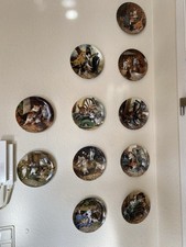 11 Wand Teller Katzen Seltmann Weiden mit Zertifikat Porzellan