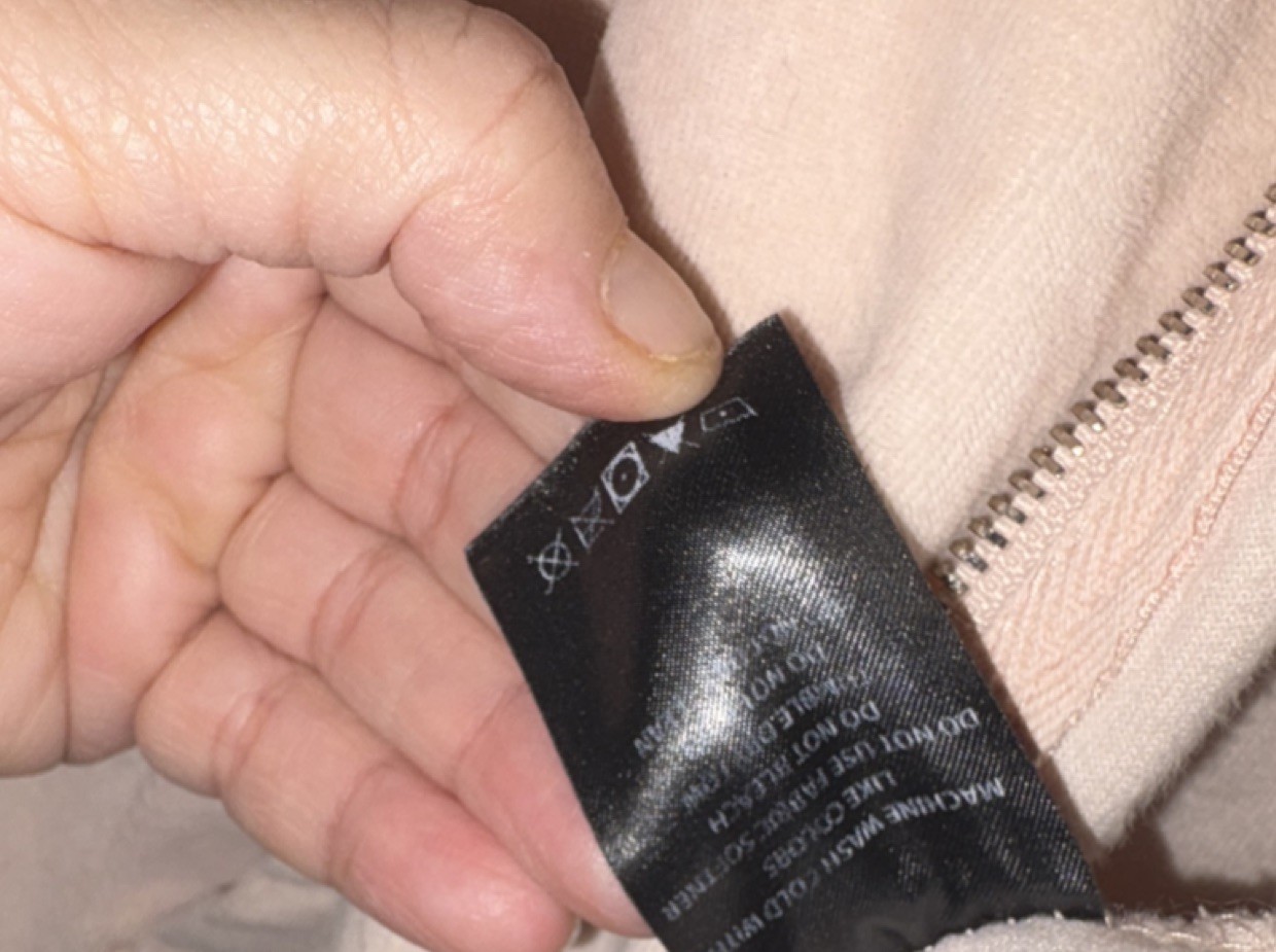 bebe Light Pink Zip Basic Jacket M Embroidered St… - image 8