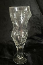 Vintage Female Nude Drinking Glass Stemmed -  Cocktail Prosecco Wine Beer 