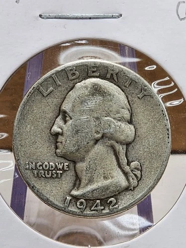 1942-P Washington Quarter Raw Good (Details)