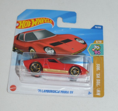 HOT WHEELS 2025 HW: '70S VS. '90S - ' 71 LAMBORGHINI MIURA SV RED