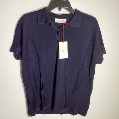 Maison Montagut Melisse Fil Lumiere Polo Shirt Navy Medium