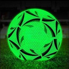 Glow in The Dark Soccer Ball Light Up The Night and Play Size 5 Outdoor Indoor-