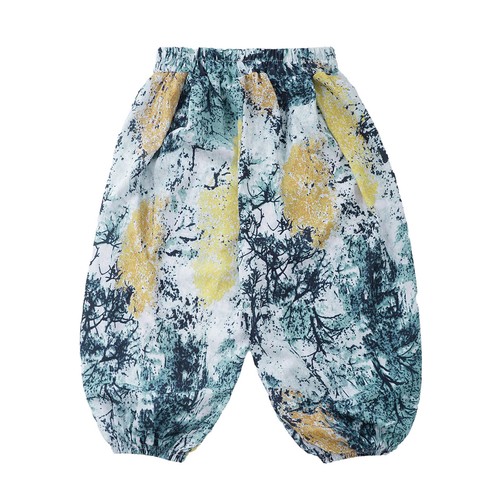 Boys Girls Trousers Printed Pants Chiffon Bloomers Unisex Sweatpants Soft Kids - Picture 23 of 35