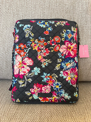 VERA BRADLEY Iconic Tablet Tamer Organizer Pretty Posies Breast Cancer Awareness