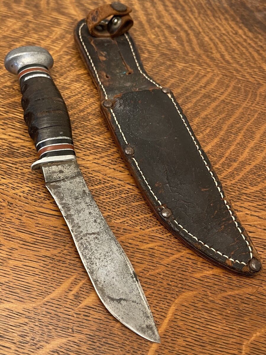 Vintage Dupont Remington RH-50 Sheath Knive Fixed Blade Vintage Dupont Remington RH-50 Sheath Knive Fixed Blade