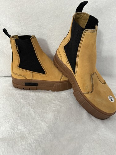 Puma Mayze Chelsea Suede Leather Womens Platform Boots 9.5 - Picture 2 of 5