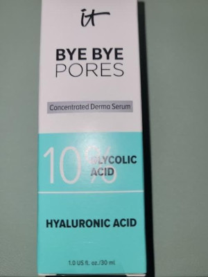 it COSMETICS BYE BYE PORES SERUM 10% GYCOLIC ACID 1.0 fl. oz NIB