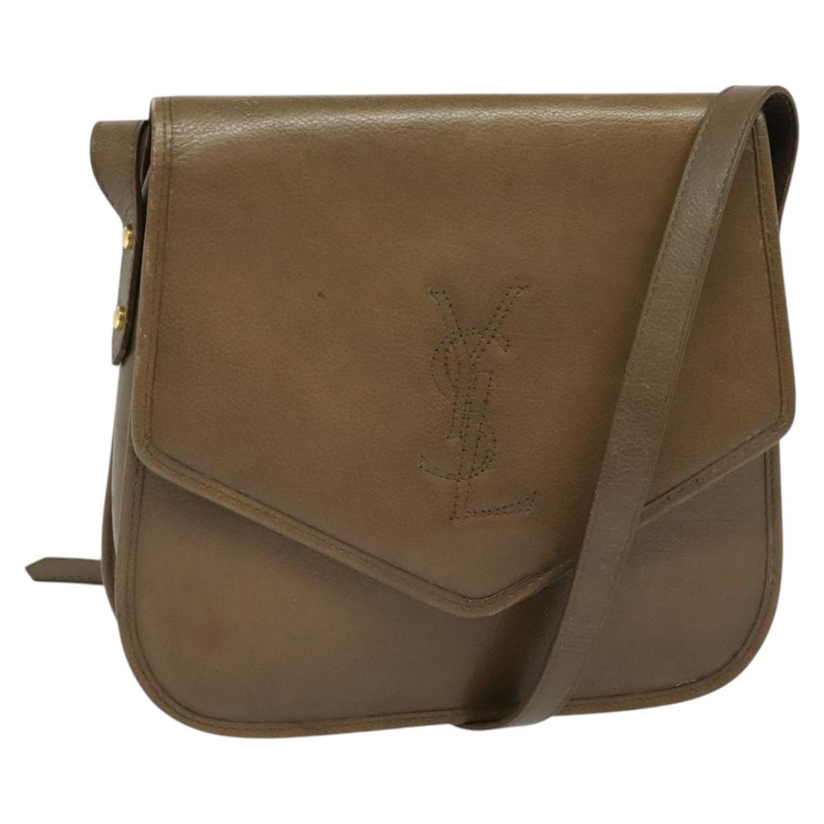 Borsa a tracolla SAINT LAURENT pelle marrone oro originale gh120