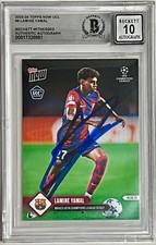 2023-24 Topps NOW UCL #9 Lamine Yamal Signed Rookie RC Beckett Auto 10