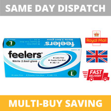 Feelers Nitrile 2.6mil Gloves Powder Free Latex Free Box of 100 - Size Large