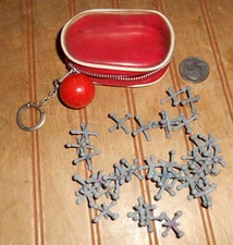 Vintage Jacks Set Jax in Zipper Vinyl Keychain Case