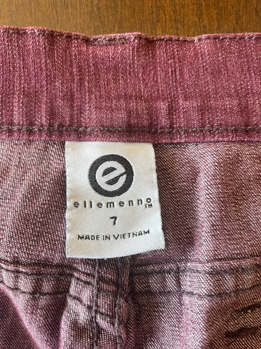 Ellemenno Jeans Women's Size 7 Plum (Maroon) Straight Leg Low Rise Stretch - Picture 11 of 12