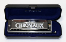 M. Suzuki SCX-48 Chromatix 12 Hole Chromatic Harmonica w/Case - READ 