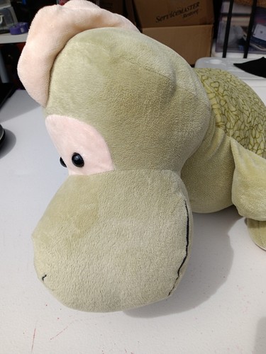 Toys R Us Plush Dinosaur Large Green Baby Bean Bag Soft Stuffed Animal 19" - 第 3/8 張圖片