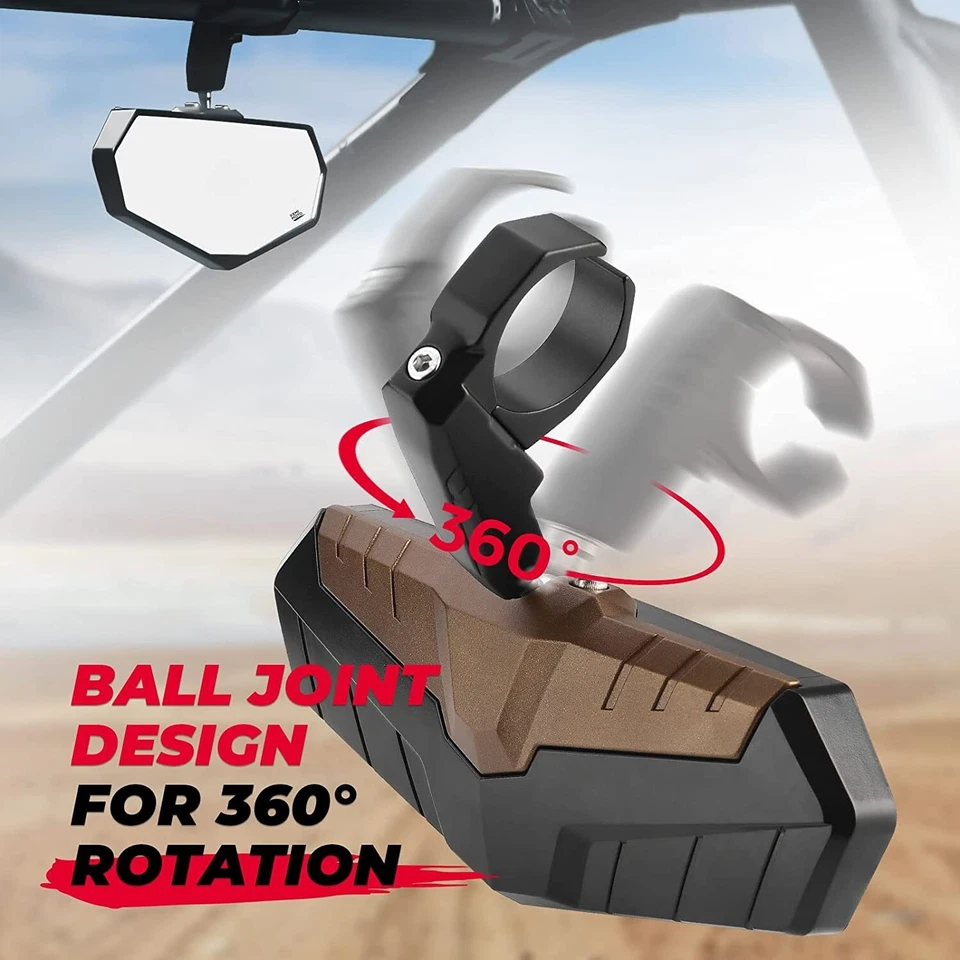 Espejo retrovisor central KEMIMOTO UTV para Polaris RZR S 570/900/1000 XP de 1,6" -2" Foto 4 de 4