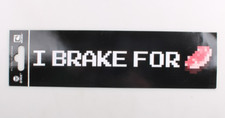 Minecraft I BRAKE FOR PORKCHOP Bumper Sticker Black JINX NEW