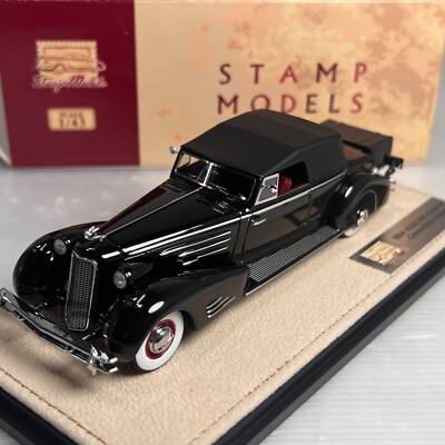 Miniature Cadillac 452D V16 Victoria Cabriolet 1934 - STAMP 1/43, Résine, STM34804