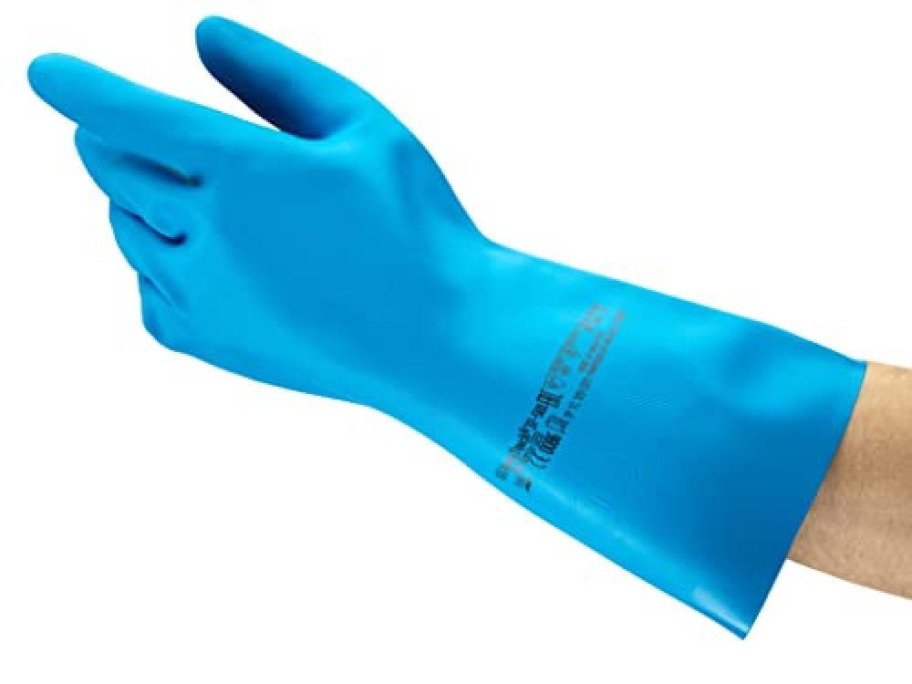 (TG. 7.5) Ansell AlphaTec 37-501 Nitrile Guanti Lavoro, Protezione Alimenti, Chi