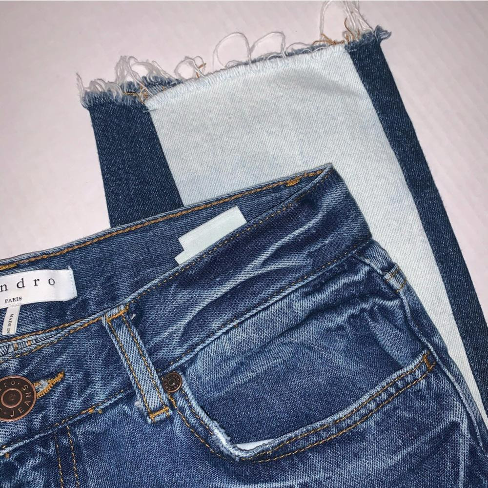 Sandro Patchwork Distressed Jeans EUC - image 6