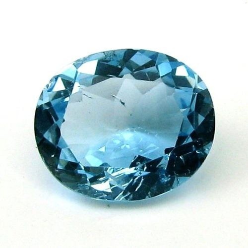 Topaze Bleue Naturelle De 6.6 à 7 Mm (0.95 Ct) - Traitement Par Irradiation - Lot D'1 Pièce