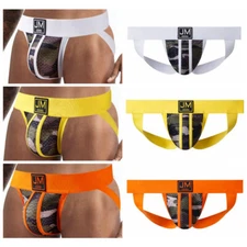 Mesh Hole Jockstrap Sexy Men Underwear Independent Bag Thong Athletic Thong