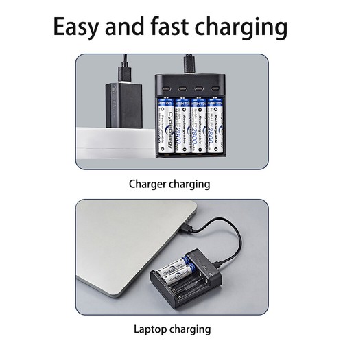 Intelligent Battery Charger 4 Slot For AA AAA NI-MH Rechargeable Batteries Box - Picture 7 of 20