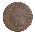 1865 FULL DATE Indian Head Cent Penny CULL / AG / HOLE FILLER CIVIL WAR ERA