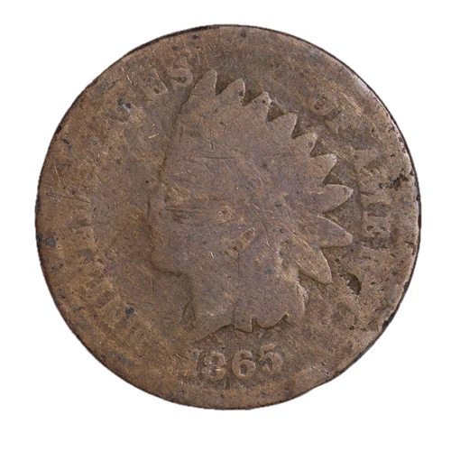 1865 FULL DATE Indian Head Cent Penny CULL / AG / HOLE FILLER CIVIL WAR ERA