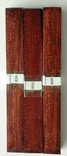 3 pcs 1.5" x 1" x 12" Figured Snakewood blanks