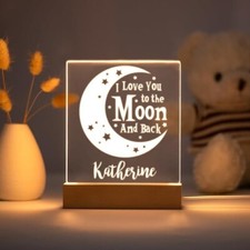 Personalized Night Light for Kids Girls Boys Customized Gifts for Baby Nursery