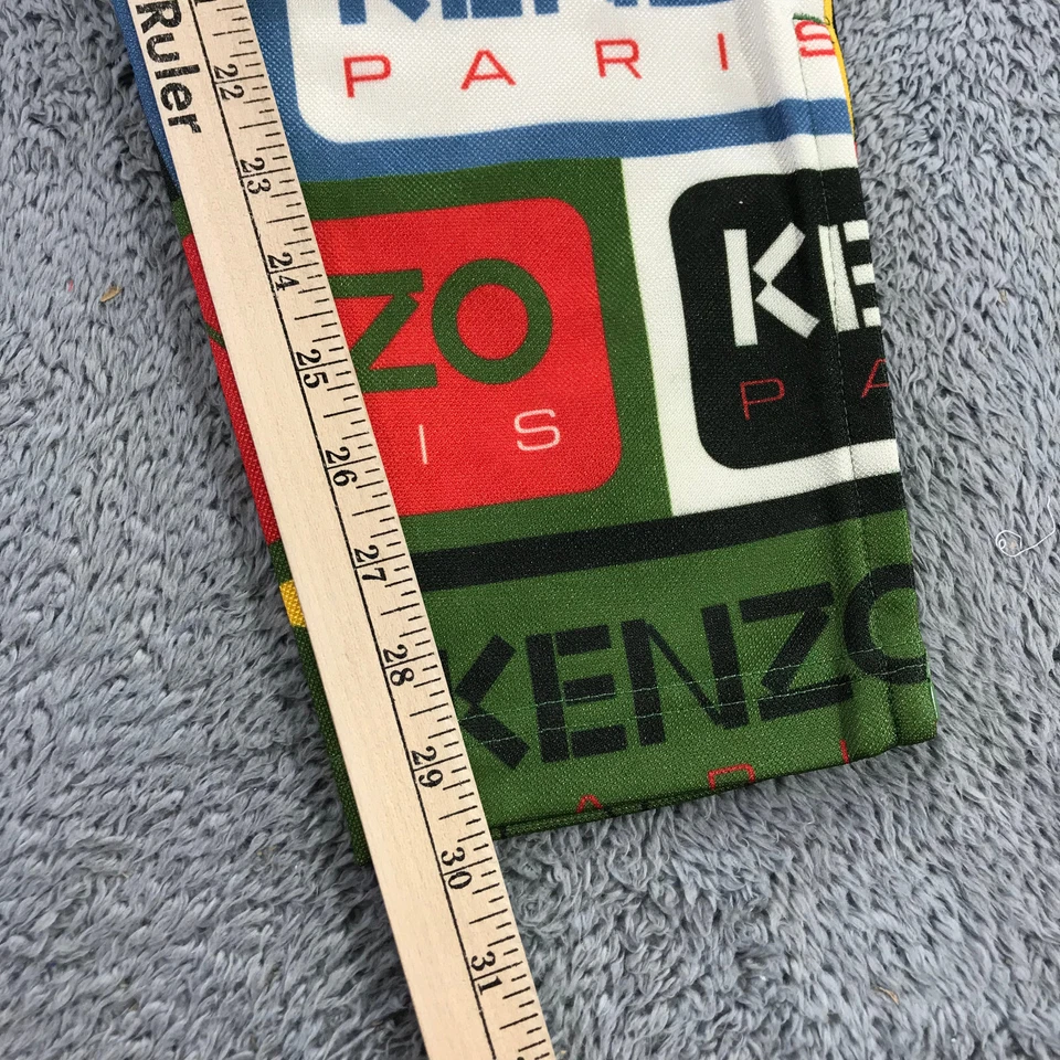 Pantalones de chándal Kenzo para hombre grandes etiqueta verde estampado por todas partes jogger tobillo cremallera cordón Foto 4 de 4