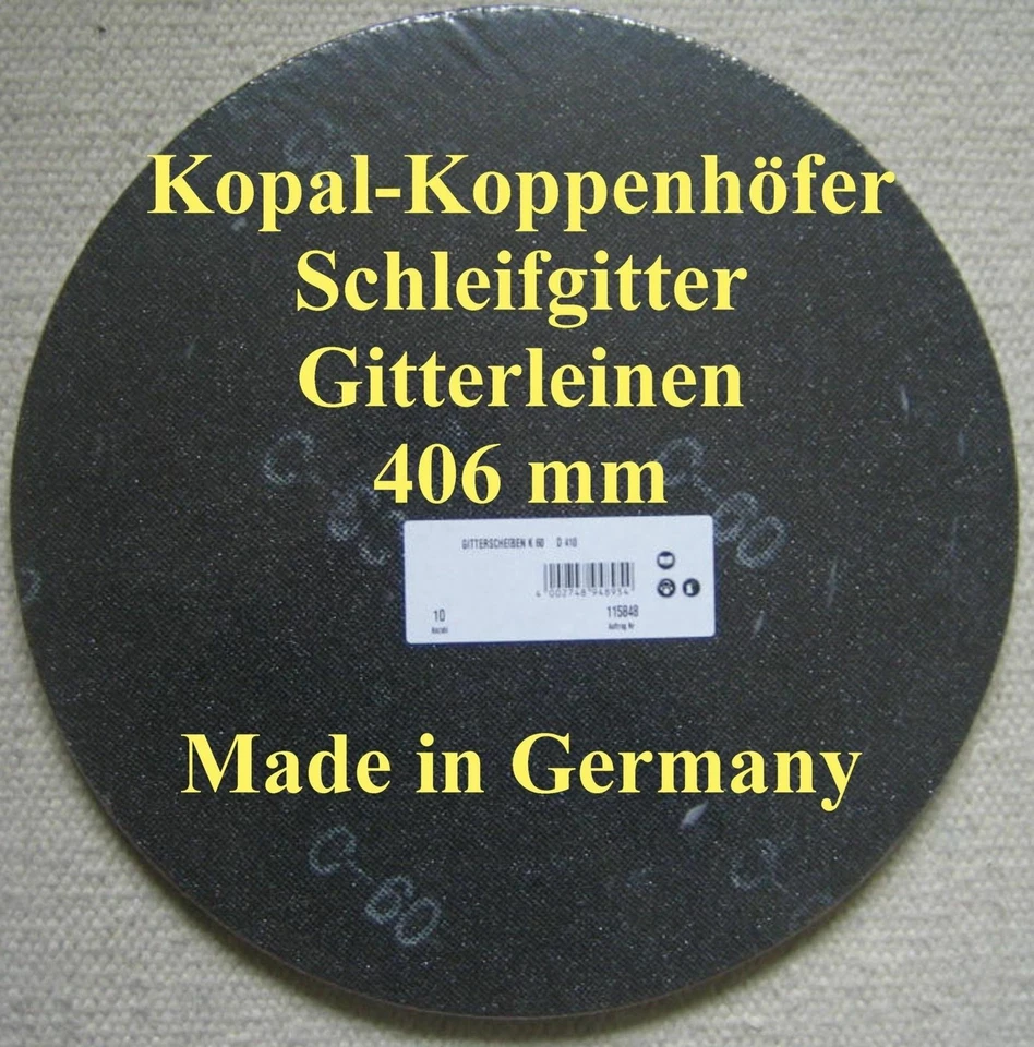 KOPAL Schleifgitter Gitterleinen 406 mm Korn 60 80 100 120 150 180 beidseitig verwendb