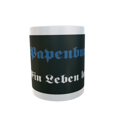 Tasse Papenburg Ein Leben lang Fahne Flagge Mug Cup Kaffeetasse