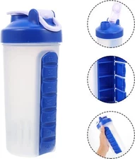 7-Day Pill Organizer Case Travel Holder Outdoor Water Bottle Weekly Dispensers