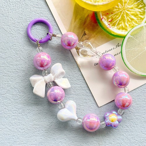 New Colorful Bow Pendant Mobile Phone Chain Lanyard Short Keychain Hanging Charm - 第 15/16 張圖片