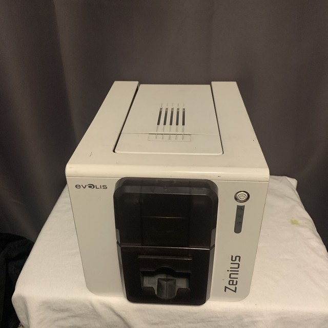 Evolis Zenius Single-Side ID Card Printer - Grey Brown - ZN1U0000TS USB ...