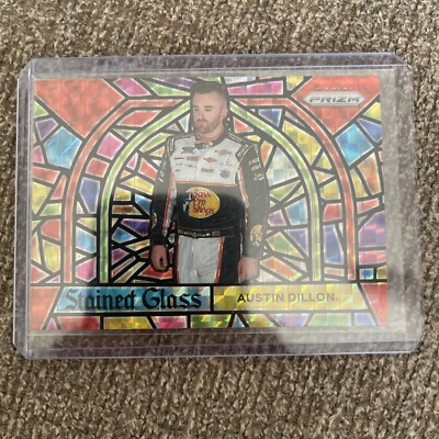 2021 Prizm Racing Austin Dillon Stained Glass Reactive Silver Prizm  Nascar