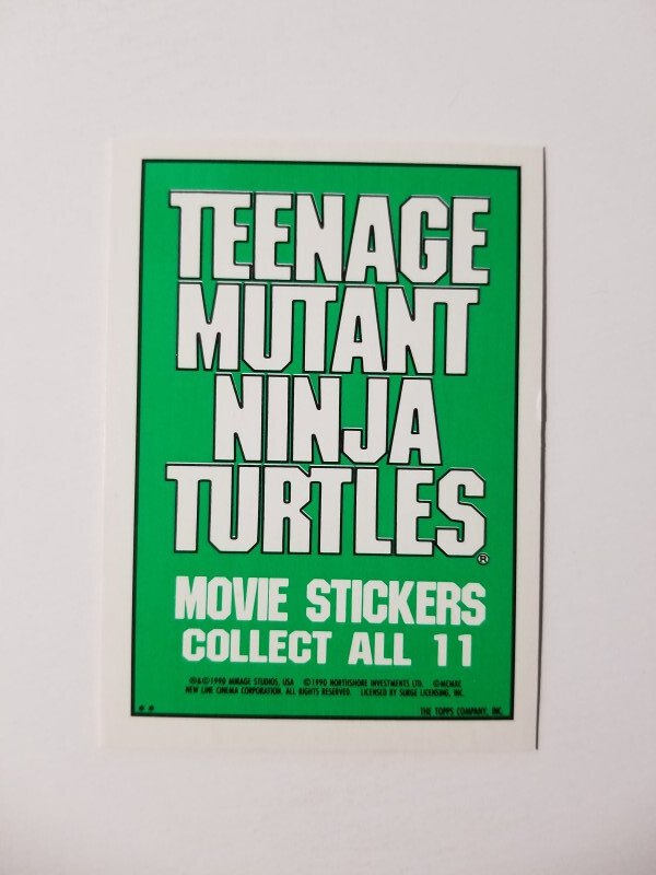 1990 TEENAGE MUTANT NINJA TURTLES MOVIE TRADING CARD STICKER #5 | eBay