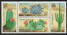 USA - 1983 MNH 20c Block of 4 -  'Desert Plants'..........Scott  #1942 - 1945