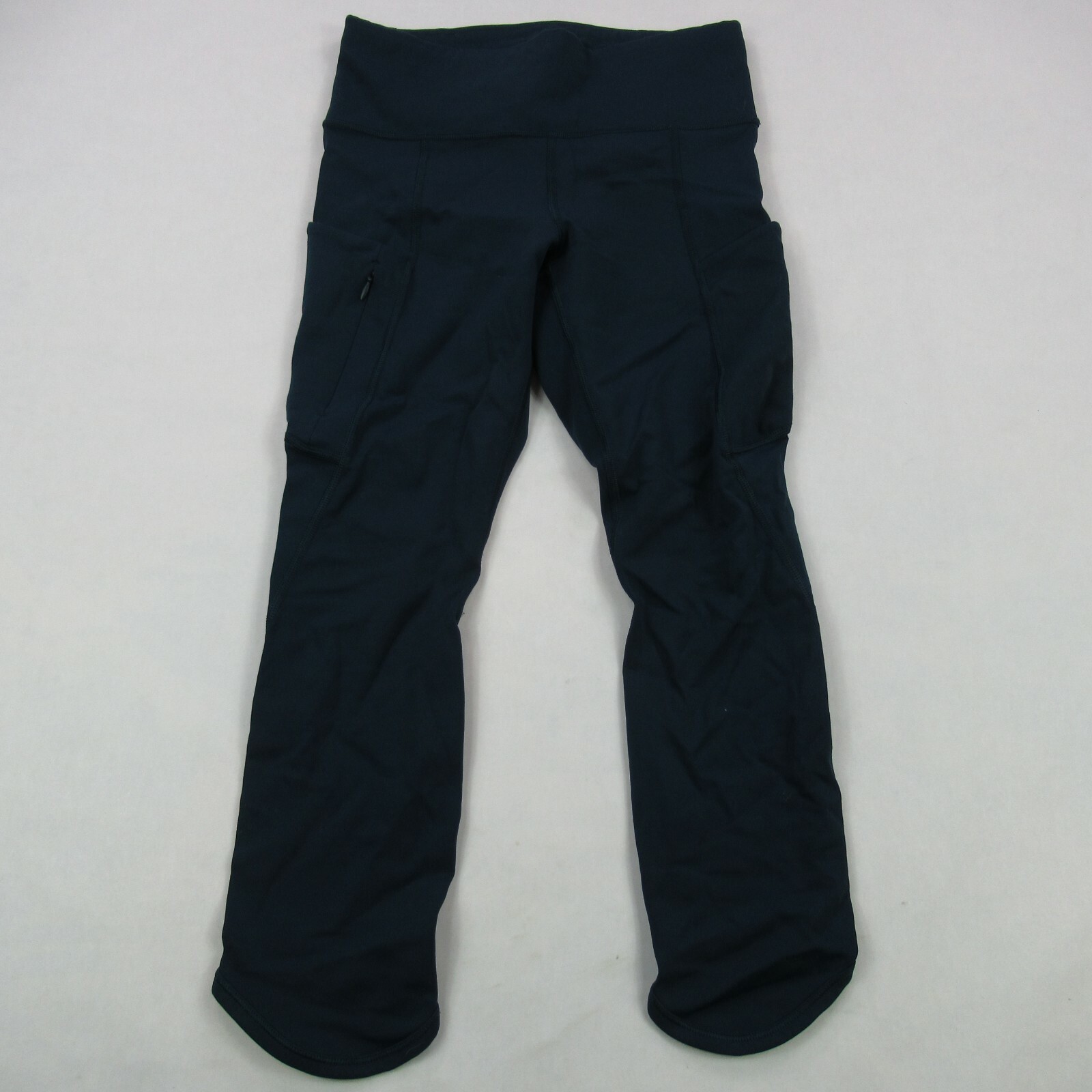 Leggins Athleta Mujer Pequeños Azul Entrenamiento Entrepierna Ligera 23" Bolsillos