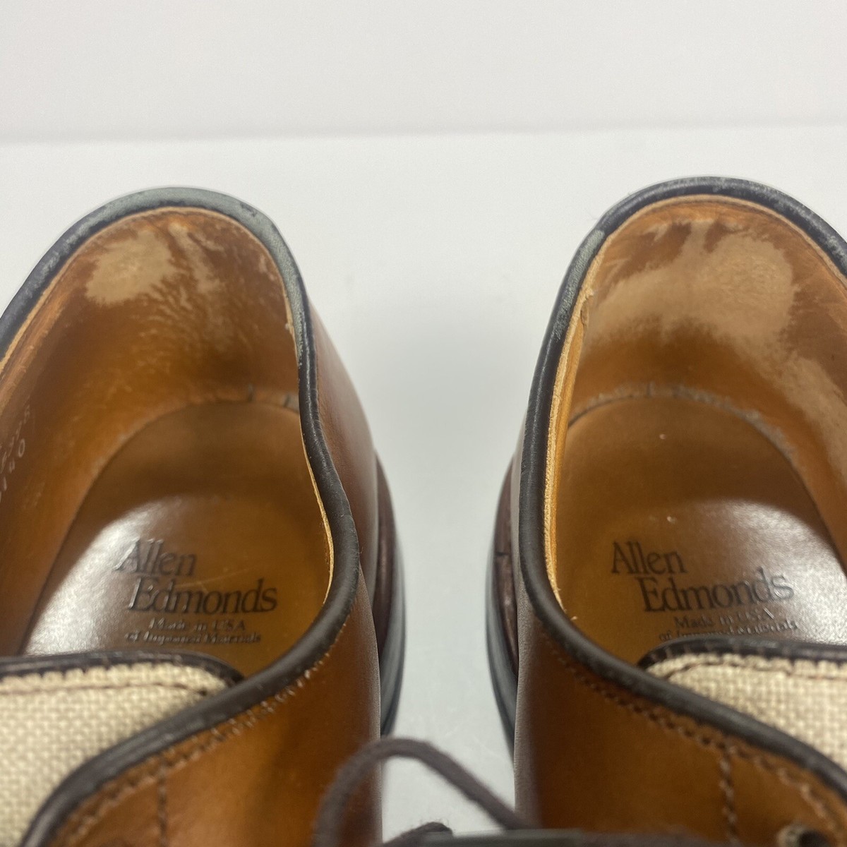 Allen Edmonds Ramsey Two Tone Tan & Linen Spectator Brown Oxford