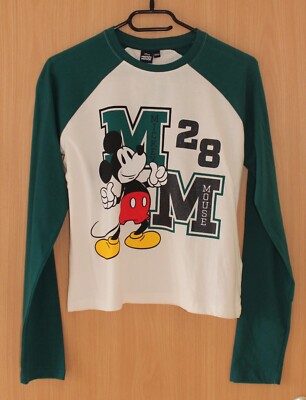 Disney Mickey Mouse Langarmshirt Shirt Oberteil Mädchen College Style 170 176
