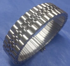 Vintage Banda 18-22 mm Two Tone Silver Euroflex Expansion Watchband - NOS